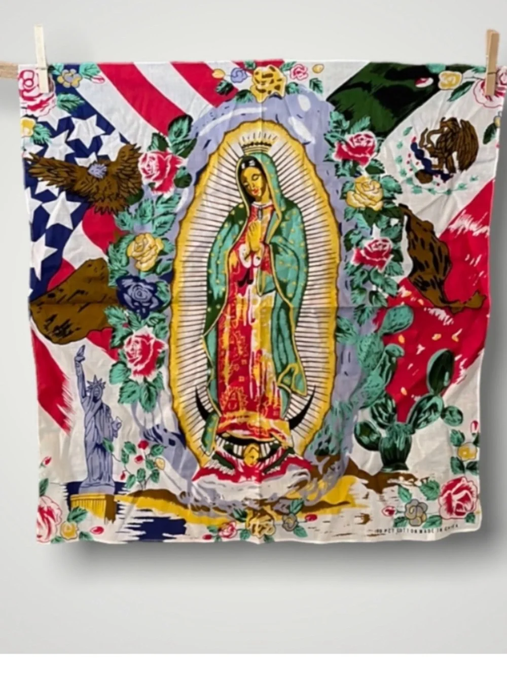 Virgin of Guadalupe Graphic Bandana Scarf - Multicolor 22